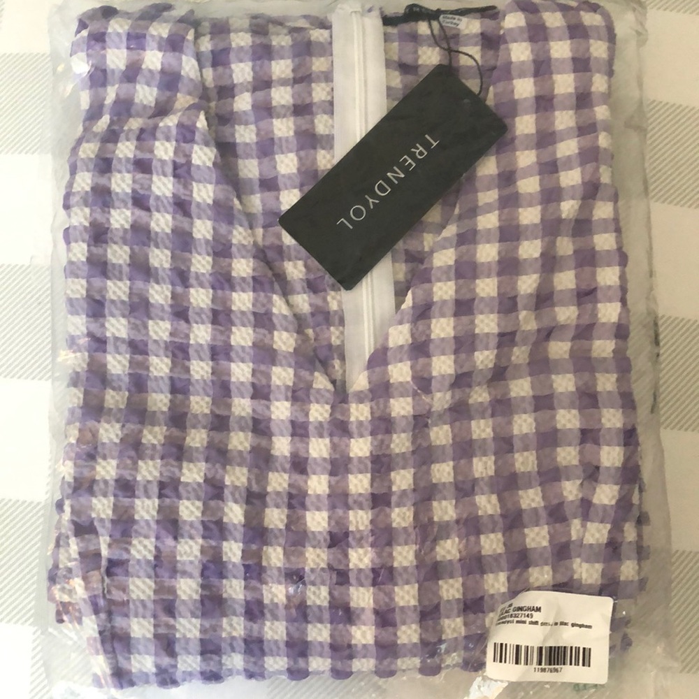 Lilac gingham dress